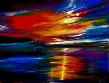 Peinture intitulée "Quelques cris" par Pascal Jung, Œuvre d'art originale, Huile