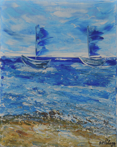 Peinture intitulée "Régate III" par Anne Marie Palaze, Œuvre d'art originale, Acrylique
