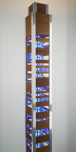 Design titled "Tour carrée" by Luc Obukow, Original Artwork, Luminaire