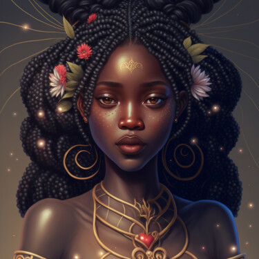 Digital Arts titled "Kiara Leona" by China Alicia Rivera, Original Artwork, AI generated image