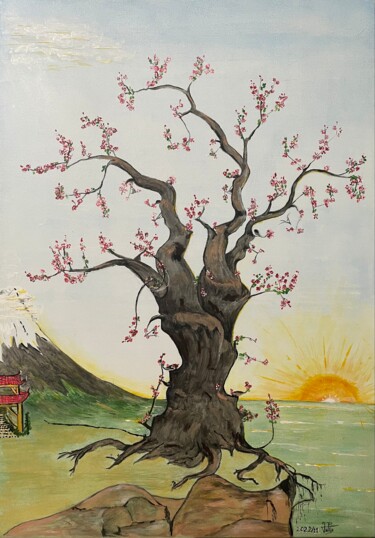 arbre de famille Mikael Painting titled "arbre de famille Mi…" by Jean Pierre Fetis, Original Artwork, Acrylic Mounted on Wood Stretcher frame