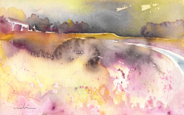 Painting titled "Dawn 28" by Miki De Goodaboom, Original Artwork, Watercolor