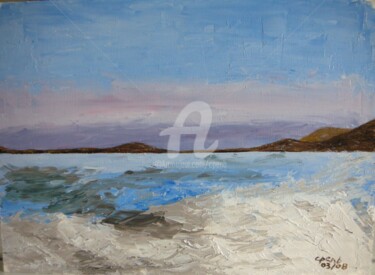Peinture intitulée "Mes Martigues - Lev…" par Colette Pennarun, Œuvre d'art originale, Huile