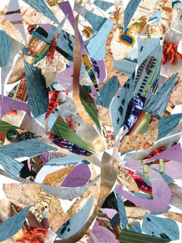 Collages intitulée "HERBARIUM" par Agnès Adamowicz, Œuvre d'art originale, Collages