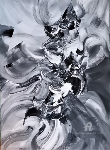 Painting titled "LES ANNÉES FOLLES /…" by Michele Madeleine Guillot, Original Artwork, Acrylic Mounted on Wood Stretcher fra…