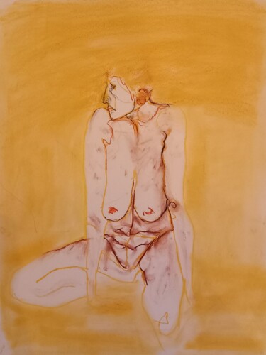 planète sable 2 Drawing titled "planète sable 2" by Evelyne Cassan, Original Artwork, Pastel