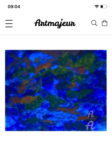 绘画 标题为“Blue step” 由Ingela Wallgren Lindgren, 原创艺术品, 彩画
