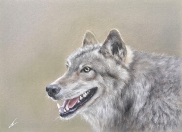 图画 标题为“Wolf” 由Irene_art, 原创艺术品, 粉彩