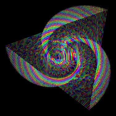 数字艺术 标题为“Triangular Vortex #…” 由Jeb Gaither, 原创艺术品, 2D数字工作