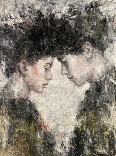 绘画 标题为“BIRCH #39” 由Margarita Ivanova, 原创艺术品, 油 安装在木质担架架上