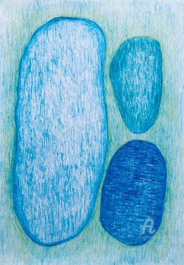 BETWEEN LAKES Zeichnungen mit dem Titel "BETWEEN LAKES" von Abstractart.Style, Original-Kunstwerk, Bleistift