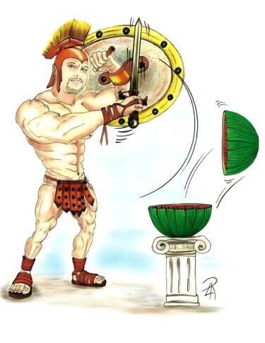 Drawing titled "Mohamed" by Daniela La Rovere, Original Artwork, Conté