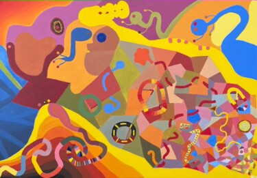 绘画 标题为“Fossorial life” 由Boris C. Mibøy, 原创艺术品, 丙烯