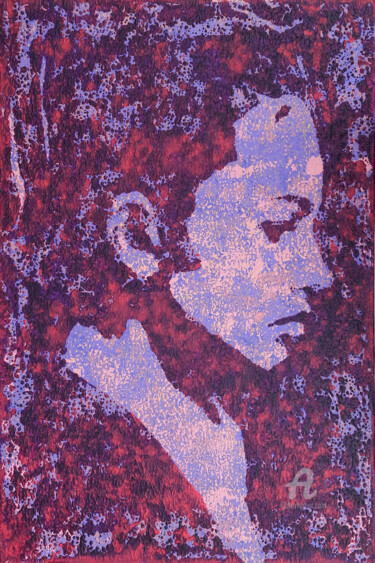 Portrait femme rose 01 Peinture intitulée "Portrait femme rose…" par Sophie Artinian, Œuvre d'art originale, Huile