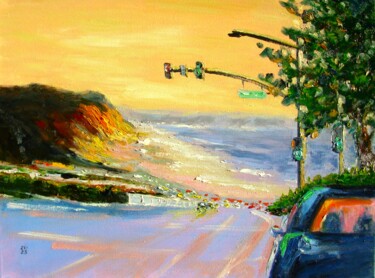 "Sunset Seascape Ori…" başlıklı Tablo Elena Ivanova tarafından, Orijinal sanat, Petrol Ahşap Sedye çerçevesi üzerine monte e…