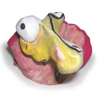 Sculptuur getiteld "tête  colorée" door Nyko, Origineel Kunstwerk