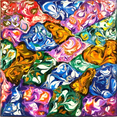 Peinture intitulée "Something Eastern" par Elena Moshchenko, Œuvre d'art originale, Acrylique