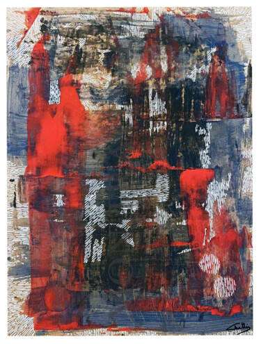 Peinture intitulée "ATLAS" par Karim Chatti, Œuvre d'art originale, Acrylique
