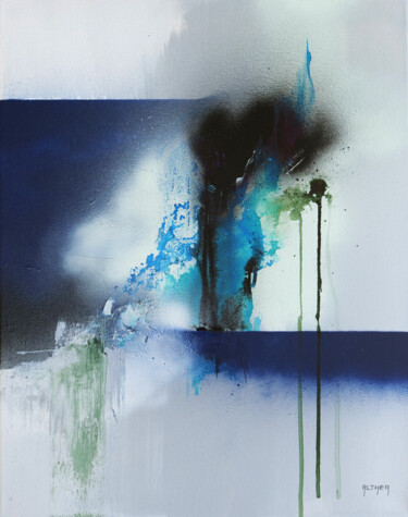 Painting titled "Nature 2" by Althea, Original Artwork, Acrylic Mounted on Wood Stretcher frame