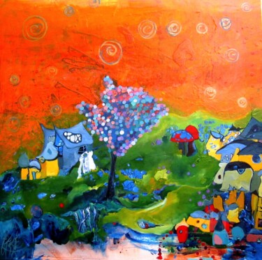 L'ARBRE À BOULES 绘画 标题为“L'ARBRE À BOULES” 由Isabelle Brisset, 原创艺术品, 油