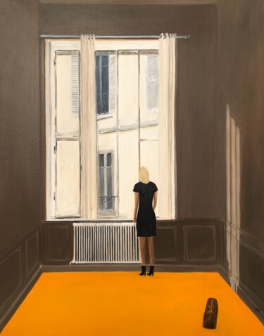 Peinture intitulée "Nouveau départ" par Marie France Garrigues, Œuvre d'art originale, Huile Monté sur Châssis en bois