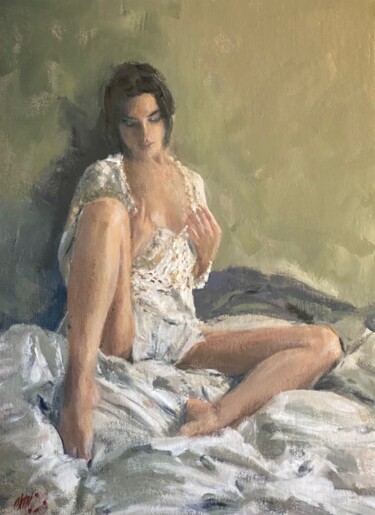 'Unfolding Her Heart' Painting titled "'Unfolding Her Hear…" by William Oxer, Original Artwork, Oil