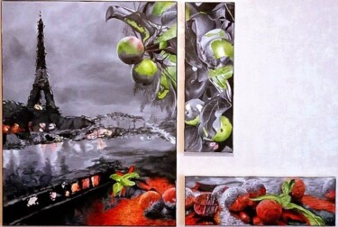 绘画 标题为“Дуэль французских я…” 由Евгений Зиберт, 原创艺术品, 油