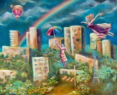 绘画 标题为“View From the Window” 由Tatyana Pertsel, 原创艺术品, 油