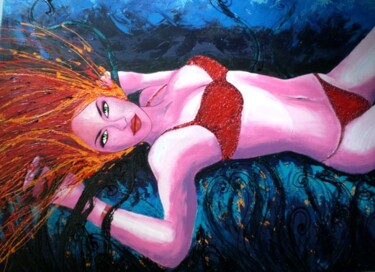 Peinture intitulée "Tentation" par Ann'Soco, Œuvre d'art originale, Huile