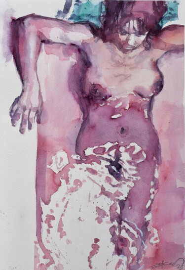 绘画 标题为“Reflections” 由Goran Žigolić (watercolors), 原创艺术品, 水彩