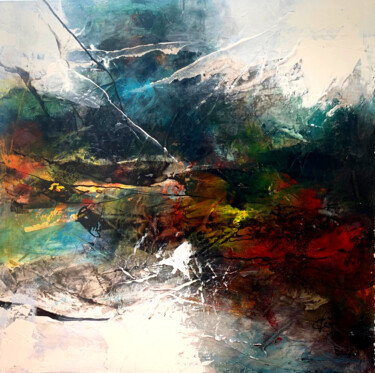 "Illusion abstraite" Peinture intitulée ""Illusion abstraite"" par Francis Vincensini, Œuvre d'art originale, Acrylique