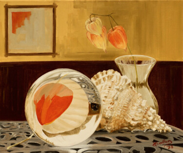 绘画 标题为“Still Life With Cry…” 由Tudor Gafton, 原创艺术品, 油 安装在木质担架架上