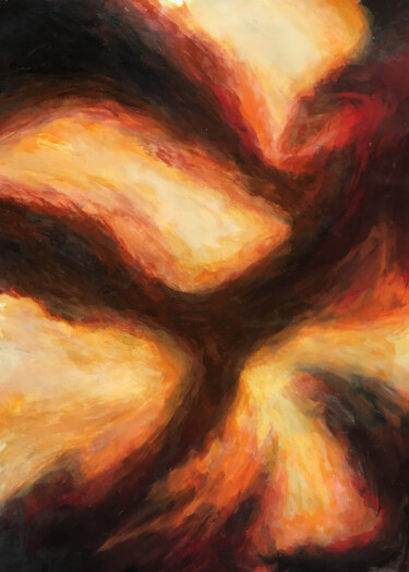 Painting titled "Eruption-Abstract a…" by Angelica Fom, Original Artwork, Acrylic