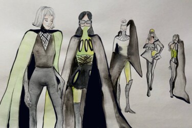 Цифровое искусство под названием "Fashion collection 2" - Yulia Gvozdkova, Подлинное произведение искусства, 2D Цифровая Раб…