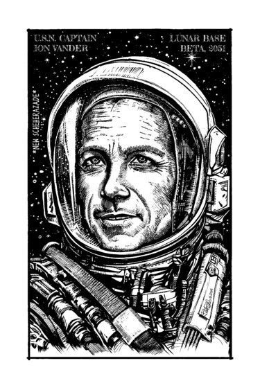 Digital Arts titled "Captain Ion Vander…" by Bob Bello, Original Artwork, Ink
