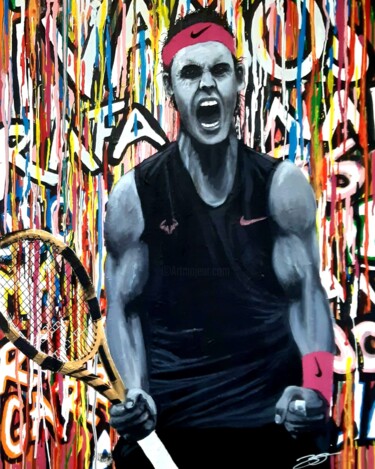 Peinture intitulée "Rafa" par Kevin Bardin, Œuvre d'art originale, Acrylique