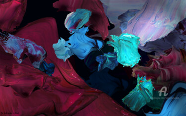Digital Arts titled "Adelaides Shapes" by Sergey Lutsenko, Original Artwork, 3D Modeling Mounted on Wood Stretcher frame