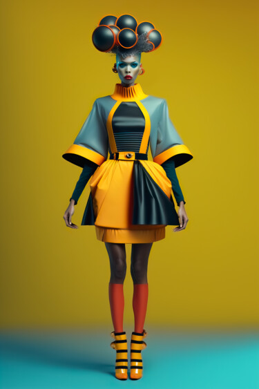 Arts numériques intitulée "Fashion 6" par Jean Luc Michon, Œuvre d'art originale, Image générée par l'IA