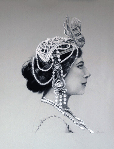 MataHari Dessin intitulée "MataHari" par Elsa Ducourret (Zaelle), Œuvre d'art originale, Crayon