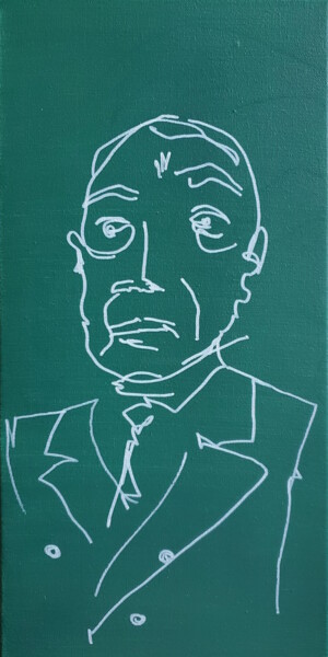 Aviator and Poet Peinture intitulée "Aviator and Poet" par Grâce Pégéron, Œuvre d'art originale, Acrylique Monté sur Châssis en bois