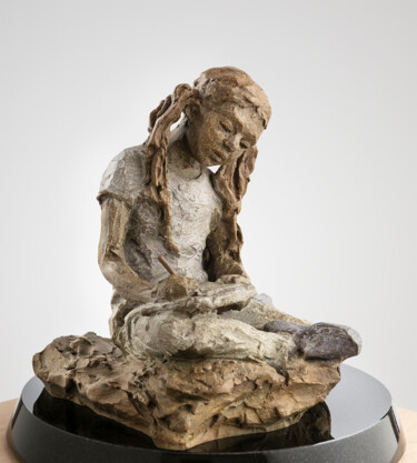 Sculpture titled "Purple Shoes" by Paige Bradley, Original Artwork, Bronze