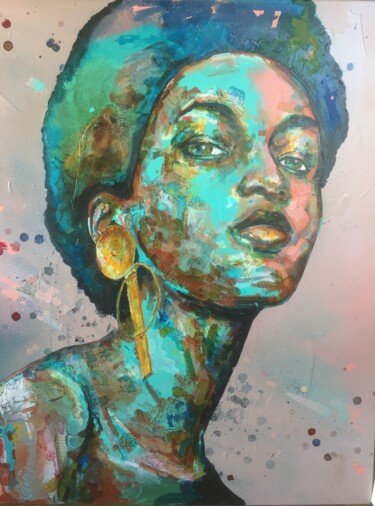 Peinture intitulée "Jeanne Mas Hysteria" par Pascal Fairier, Œuvre d'art originale, Acrylique