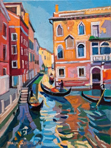Peinture intitulée "Venice" par Maja Djokic Mihajlovic, Œuvre d'art originale, Huile