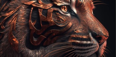 数字艺术 标题为“Tigre portrait” 由Claudio Pincas Feldman, 原创艺术品, AI生成的图像
