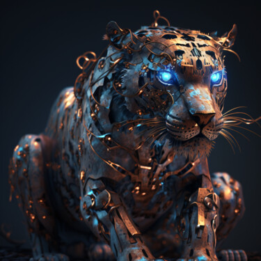 数字艺术 标题为“Tigre 2” 由Claudio Pincas Feldman, 原创艺术品, AI生成的图像