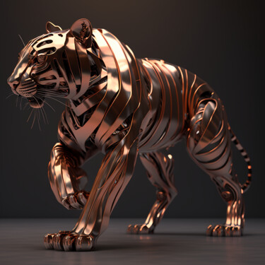 数字艺术 标题为“Tiger 3” 由Claudio Pincas Feldman, 原创艺术品, AI生成的图像