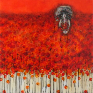 Peinture intitulée "L'Alsacienne" par Helene Fuhs, Œuvre d'art originale, Acrylique Monté sur Châssis en bois