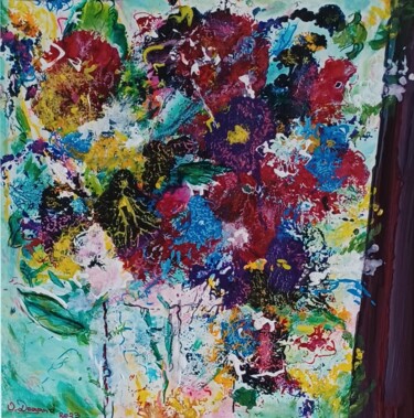 Peinture intitulée "Echappée vers la fo…" par Odile Degand, Œuvre d'art originale, Acrylique