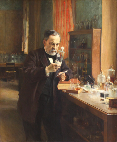 Louis Pasteur Peinture intitulée "Louis Pasteur" par Albert Edelfelt, Œuvre d'art originale, Huile