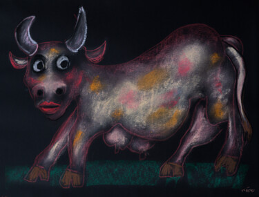 Dessin intitulée "Io" par Jacques Meou, Œuvre d'art originale, Pastel